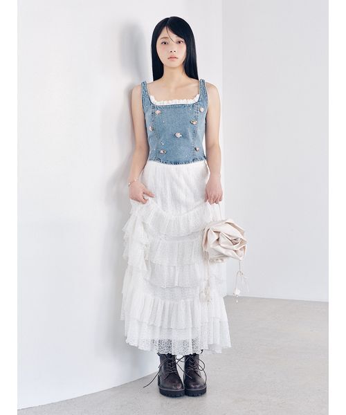 LILY BROWN(リリーブラウン)の「レースアップロングブーツ(ブーツ・レディース・ブラウン/ブラック・S/M/L)」の8枚目の写真