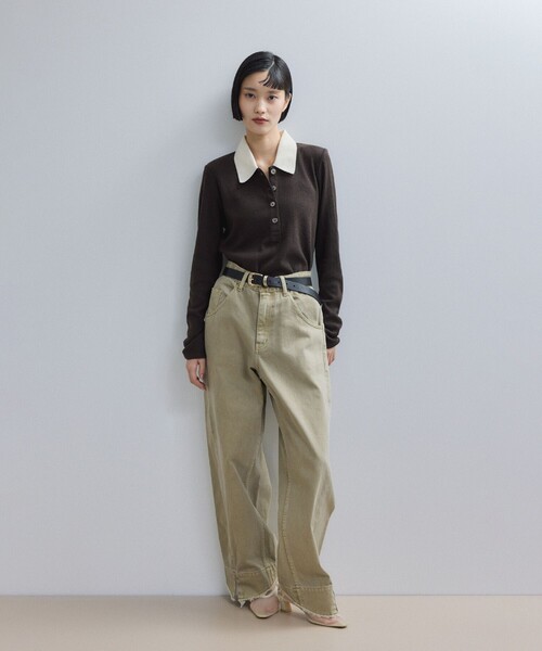 ADAM ET ROPE'（アダムエロペ）の「【サステナブル】ダブルリングスムースベルト（ベルト・レディース・シルバー/ゴールド・FREE）」の5枚目の写真