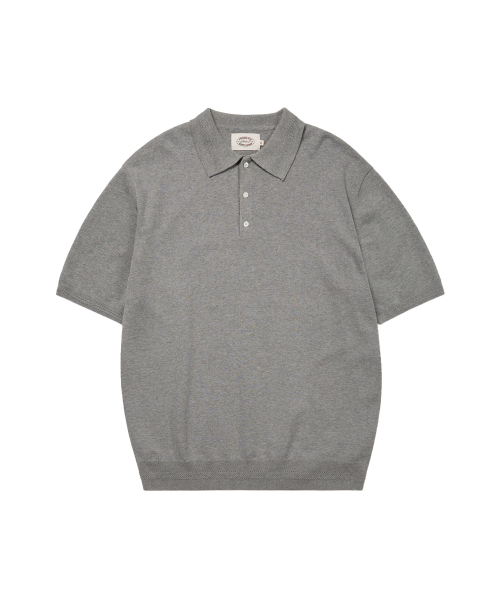 AMFEAST(アンフィースト)の「エッセンシャルポロハーフニットグレー(ニット/セーター・メンズ・その他・X-LARGE/MEDIUM/LARGE/XX-LARGE)」の1枚目の写真