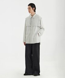 YOUTH（ユース）の「Detachable Hooded Shirt - Light Grey（シャツ/ブラウス）」