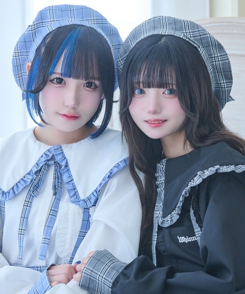 Whinny(ホワイニー)の「Whinny/はんぺんあちあち日和(ハンチング/ベレー帽・レディース・グレー系その他2/ブルー系その他2・FREE)」の15枚目の写真