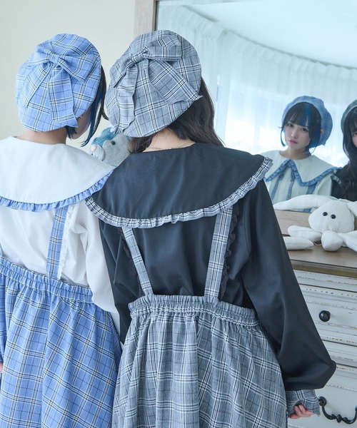 Whinny(ホワイニー)の「Whinny/はんぺんあちあち日和(ハンチング/ベレー帽・レディース・グレー系その他2/ブルー系その他2・FREE)」の8枚目の写真