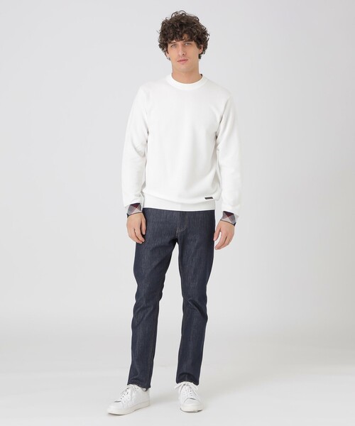 BLACK LABEL CRESTBRIDGE（ブラックレーベル・クレストブリッジ）の「パーシャルチェックヴィスコンフィーニット（ニット/セーター・メンズ・ホワイト系その他/ピンク系その他2/オフホワイト/ブラック・L/XL/M）」の5枚目の写真