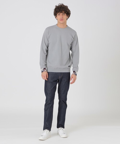 BLACK LABEL CRESTBRIDGE（ブラックレーベル・クレストブリッジ）の「パーシャルチェックヴィスコンフィーニット（ニット/セーター・メンズ・ホワイト系その他/ピンク系その他2/オフホワイト/ブラック・L/XL/M）」の10枚目の写真