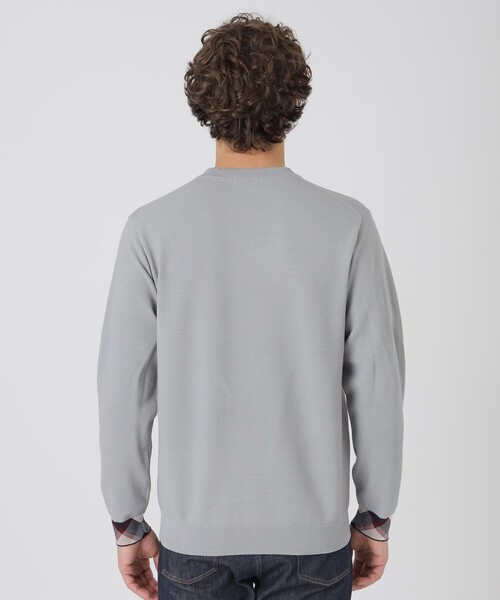 BLACK LABEL CRESTBRIDGE（ブラックレーベル・クレストブリッジ）の「パーシャルチェックヴィスコンフィーニット（ニット/セーター・メンズ・ホワイト系その他/ピンク系その他2/オフホワイト/ブラック・L/XL/M）」の12枚目の写真