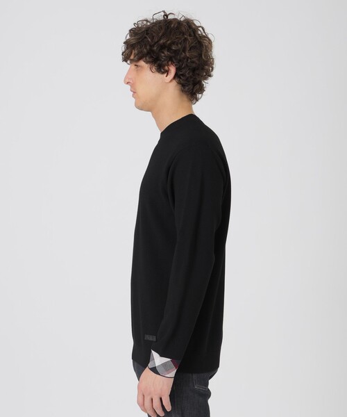 BLACK LABEL CRESTBRIDGE（ブラックレーベル・クレストブリッジ）の「パーシャルチェックヴィスコンフィーニット（ニット/セーター・メンズ・ホワイト系その他/ピンク系その他2/オフホワイト/ブラック・L/XL/M）」の16枚目の写真