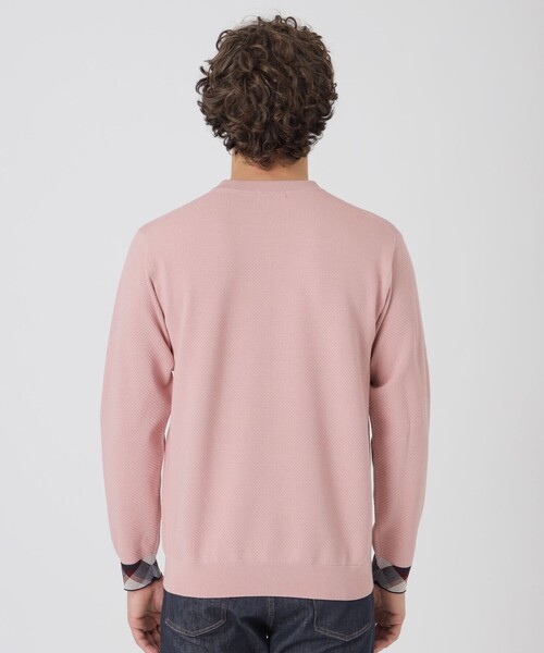 BLACK LABEL CRESTBRIDGE（ブラックレーベル・クレストブリッジ）の「パーシャルチェックヴィスコンフィーニット（ニット/セーター・メンズ・ホワイト系その他/ピンク系その他2/オフホワイト/ブラック・L/XL/M）」の22枚目の写真