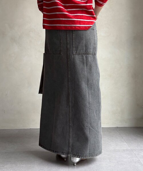 DouDou（ドゥドゥ）の「【WEB限定】フロントジップデニムスカート（スカート・レディース・ブルー/グレー・FREE）」の10枚目の写真