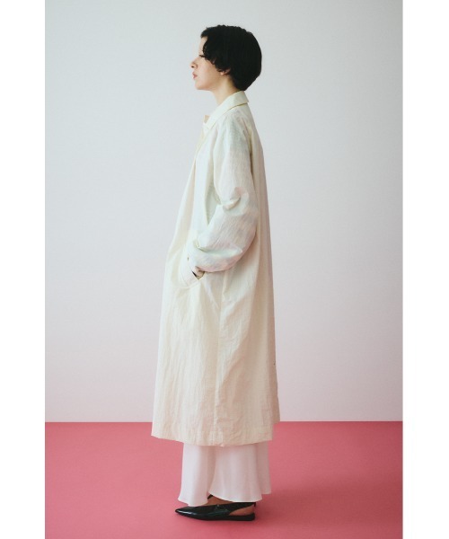 HeRIN.CYE(ヘリンドットサイ)の「Soutien collar coat ステンカラーコート(ステンカラーコート・レディース・ブラック/ブルー/オフホワイト・FREE)」の6枚目の写真