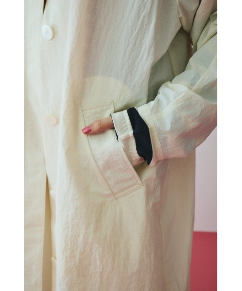 HeRIN.CYE(ヘリンドットサイ)の「Soutien collar coat ステンカラーコート(ステンカラーコート・レディース・ブラック/ブルー/オフホワイト・FREE)」の10枚目の写真