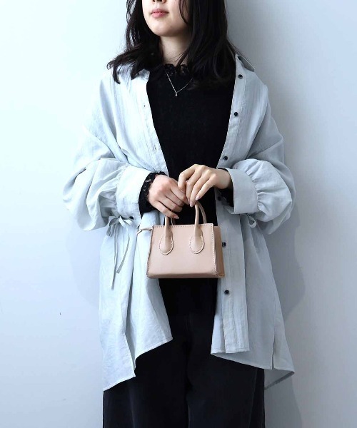 leswel(レスウェル)の「【WEB/一部店舗限定】【LL~5L 大きいサイズ】袖ドロストブラウス(シャツ/ブラウス・レディース・ライトグレー/ネイビー/サックスブルー・3L/LL/5L/4L)」の2枚目の写真