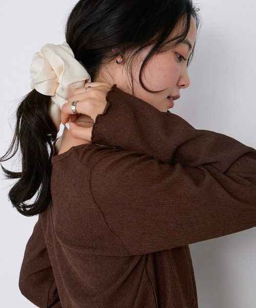 forksy.(フォルクシー)の「【forksy.】<エブリデイシリーズ>楊柳 メロー カーディガン / UVカット<セットアップ対応>(カーディガン/ボレロ・レディース・ブラック/ダークネイビー/ピンク/ブラウン/ダークグレー/ライトブルー/アイボリー・FREE)」の15枚目の写真