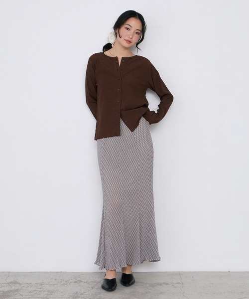 forksy.(フォルクシー)の「【forksy.】<エブリデイシリーズ>楊柳 メロー カーディガン / UVカット<セットアップ対応>(カーディガン/ボレロ・レディース・ブラック/ダークネイビー/ピンク/ブラウン/ダークグレー/ライトブルー/アイボリー・FREE)」の17枚目の写真