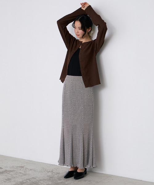 forksy.(フォルクシー)の「【forksy.】<エブリデイシリーズ>楊柳 メロー カーディガン / UVカット<セットアップ対応>(カーディガン/ボレロ・レディース・ブラック/ダークネイビー/ピンク/ブラウン/ダークグレー/ライトブルー/アイボリー・FREE)」の19枚目の写真