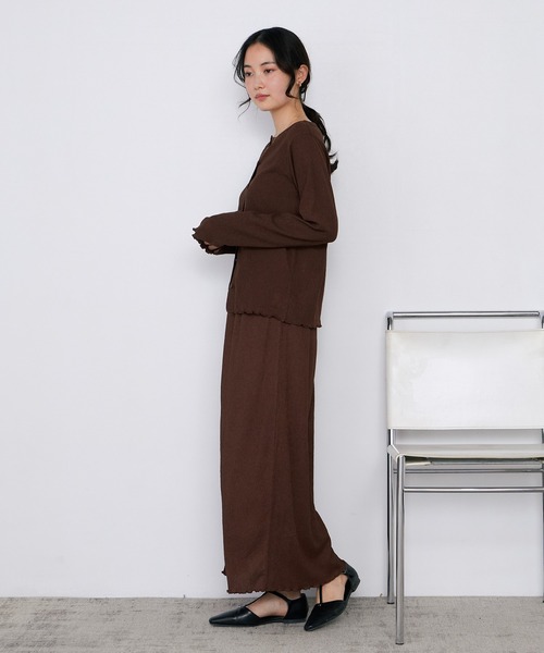 forksy.(フォルクシー)の「【forksy.】<エブリデイシリーズ>楊柳 メロー カーディガン / UVカット<セットアップ対応>(カーディガン/ボレロ・レディース・ブラック/ダークネイビー/ピンク/ブラウン/ダークグレー/ライトブルー/アイボリー・FREE)」の22枚目の写真