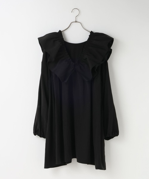 LOWRYS FARM（ローリーズファーム）の「マルチＷＡＹフリルミニワンピース  639589（ワンピース・レディース・アイボリー/ブラック/ブラウン・FREE）」の2枚目の写真