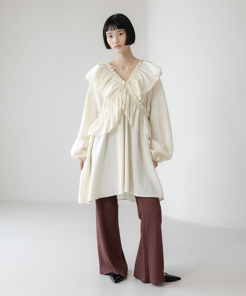 LOWRYS FARM（ローリーズファーム）の「マルチＷＡＹフリルミニワンピース  639589（ワンピース・レディース・アイボリー/ブラック/ブラウン・FREE）」の5枚目の写真