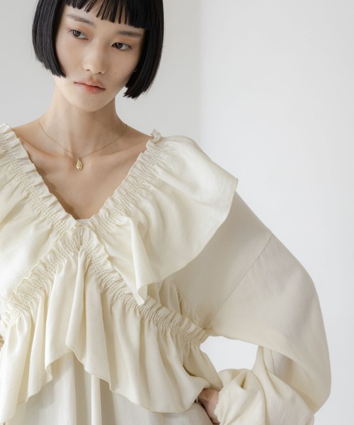 LOWRYS FARM（ローリーズファーム）の「マルチＷＡＹフリルミニワンピース  639589（ワンピース・レディース・アイボリー/ブラック/ブラウン・FREE）」の8枚目の写真