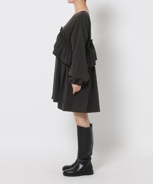 LOWRYS FARM（ローリーズファーム）の「マルチＷＡＹフリルミニワンピース  639589（ワンピース・レディース・アイボリー/ブラック/ブラウン・FREE）」の10枚目の写真