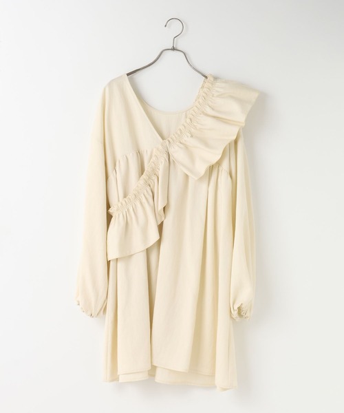 LOWRYS FARM（ローリーズファーム）の「マルチＷＡＹフリルミニワンピース  639589（ワンピース・レディース・アイボリー/ブラック/ブラウン・FREE）」の22枚目の写真