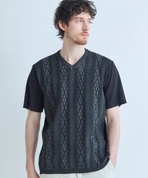 MEN'S BIGI | アラン調 ニットコンビTシャツ(Tシャツ/カットソー)