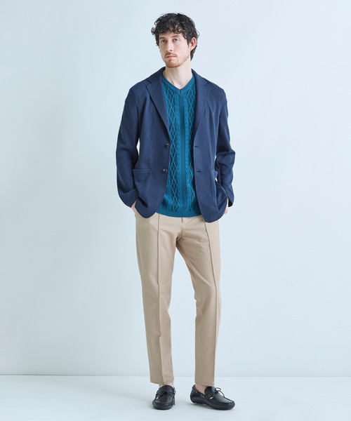 MEN'S BIGI（メンズビギ）の「アラン調 ニットコンビTシャツ（Tシャツ/カットソー・メンズ・ブルー/ブラック/オフホワイト・04/03/02/01）」の10枚目の写真