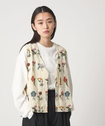 CITEN | <CITEN>ブロックフラワーシシュウベスト(ベスト)