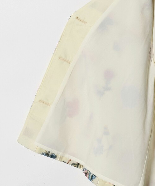 CITEN（シテン）の「＜CITEN＞ブロックフラワーシシュウベスト（ベスト・レディース・オフホワイト/ブラック・FREE）」の9枚目の写真