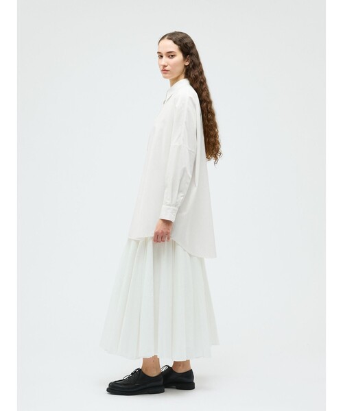 mizuiroind（ミズイロインド）の「mizuiro ind T/Cシアーワイドシャツ（シャツ/ブラウス・レディース・ライトブルー/オフホワイト/チャコールグレー/ベージュ/ネイビー・FREE）」の17枚目の写真