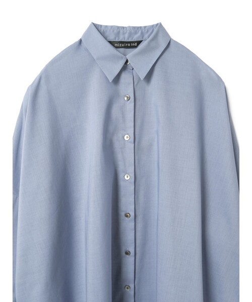 mizuiroind（ミズイロインド）の「mizuiro ind T/Cシアーワイドシャツ（シャツ/ブラウス・レディース・ライトブルー/オフホワイト/チャコールグレー/ベージュ/ネイビー・FREE）」の20枚目の写真
