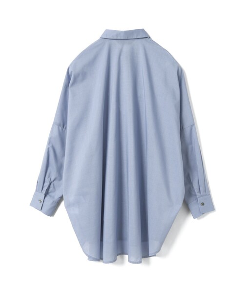 mizuiroind（ミズイロインド）の「mizuiro ind T/Cシアーワイドシャツ（シャツ/ブラウス・レディース・ライトブルー/オフホワイト/チャコールグレー/ベージュ/ネイビー・FREE）」の22枚目の写真