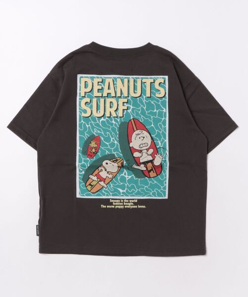 KRIFF MAYER Kid's Collection(クリフメイヤーキッズコレクション)の「【抗ピリング・接触冷感・吸汗速乾】スヌーピープリントT(サーフ)(Tシャツ/カットソー・キッズ・オフホワイト/ネイビー/イエロー/チャコール/ライトグリーン・170/160/150/140/130/120)」の6枚目の写真