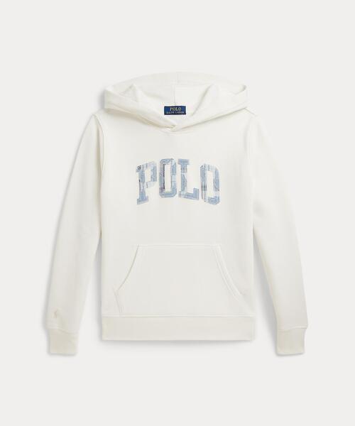 POLO RALPH LAUREN CHILDRENSWEAR(ポロ ラルフ ローレン チルドレンズウェア)の「ロゴ フリース フーディ(パーカー・キッズ・ホワイト・L/M/S/XL)」の1枚目の写真