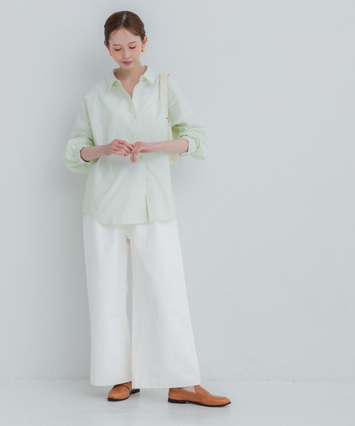 coca（coca）（コカ）の「タックデニムパンツ（デニムパンツ・レディース・ホワイト/ブルー・L/M/S）」の9枚目の写真