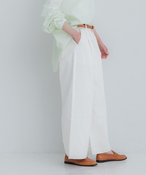 coca（coca）（コカ）の「タックデニムパンツ（デニムパンツ・レディース・ホワイト/ブルー・L/M/S）」の10枚目の写真