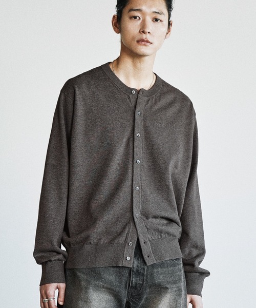 WYM LIDNM（ウィム バイ リドム）の「T/C CREW COMPACT CARDIGAN（カーディガン/ボレロ・メンズ・ライトグレー/チャコール/アッシュブラウン/グレー/ブラウン系・M/S/L）」の17枚目の写真