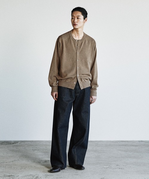 WYM LIDNM（ウィム バイ リドム）の「T/C CREW COMPACT CARDIGAN（カーディガン/ボレロ・メンズ・ライトグレー/チャコール/アッシュブラウン/グレー/ブラウン系・M/S/L）」の19枚目の写真