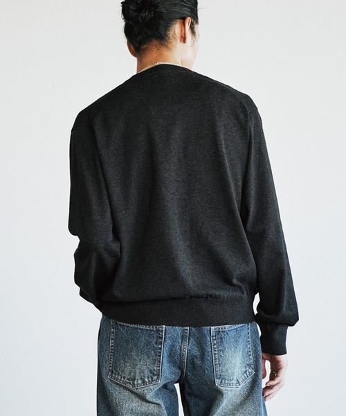 WYM LIDNM（ウィム バイ リドム）の「T/C CREW COMPACT CARDIGAN（カーディガン/ボレロ・メンズ・ライトグレー/チャコール/アッシュブラウン/グレー/ブラウン系・M/S/L）」の22枚目の写真