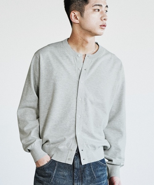 WYM LIDNM（ウィム バイ リドム）の「T/C CREW COMPACT CARDIGAN（カーディガン/ボレロ・メンズ・ライトグレー/チャコール/アッシュブラウン/グレー/ブラウン系・M/S/L）」の12枚目の写真