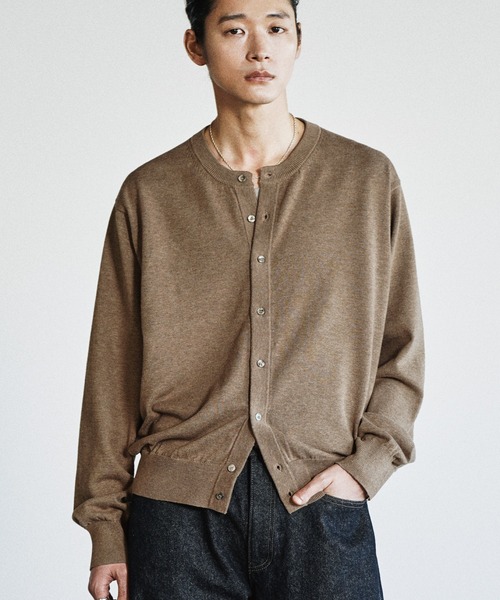 WYM LIDNM（ウィム バイ リドム）の「T/C CREW COMPACT CARDIGAN（カーディガン/ボレロ・メンズ・ライトグレー/チャコール/アッシュブラウン/グレー/ブラウン系・M/S/L）」の18枚目の写真