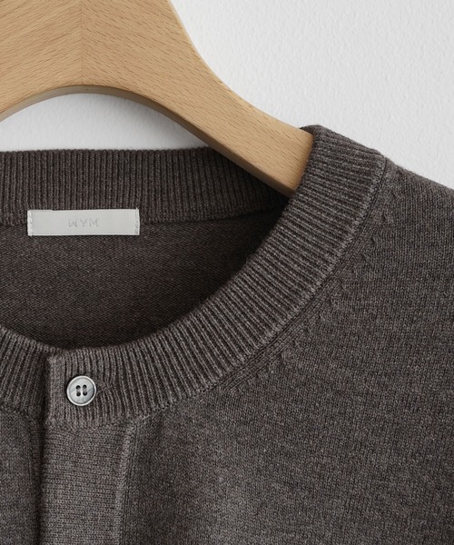 新品T/C CREW COMPACT CARDIGAN / チャコール wym T/C CREW COMPACT CARDIGAN（カーディガン/ボレロ）｜WYM LIDNM
