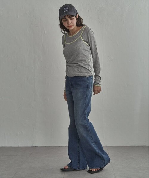 notch.(ノッチ)の「デニムフレアパンツ(デニムパンツ・レディース・ブルー/サックスブルー・M)」の12枚目の写真
