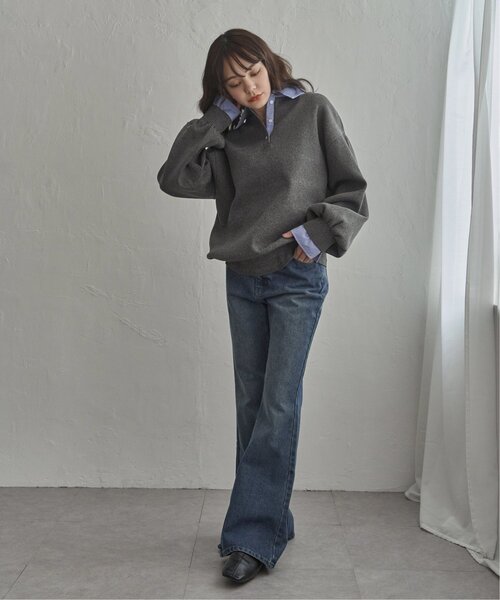 notch.(ノッチ)の「デニムフレアパンツ(デニムパンツ・レディース・ブルー/サックスブルー・M)」の16枚目の写真