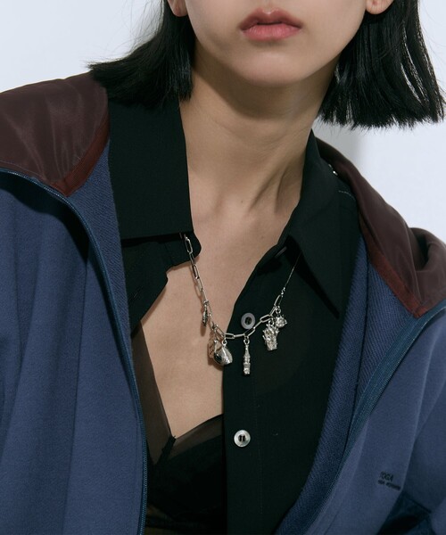 TOGA PULLA（トーガ　プルラ）の「【TOGA PULLA/トーガプルラ】Metal motif loop tie/メタルモチーフループタイ（ネックレス・レディース・シルバー・FREE）」の7枚目の写真