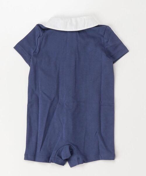 POLO RALPH LAUREN CHILDRENSWEAR(ポロ ラルフ ローレン チルドレンズウェア)の「エンブロイダリー コットン インターロック ショートオール(その他ベビーウェア・キッズ・ネイビー系1・12M/9M)」の5枚目の写真