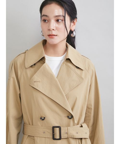 Mila Owen（ミラオーウェン）の「撥水オーバーサイズトレンチコート（トレンチコート・レディース・ライトブルー/マルチ/ベージュ・0/1）」の12枚目の写真