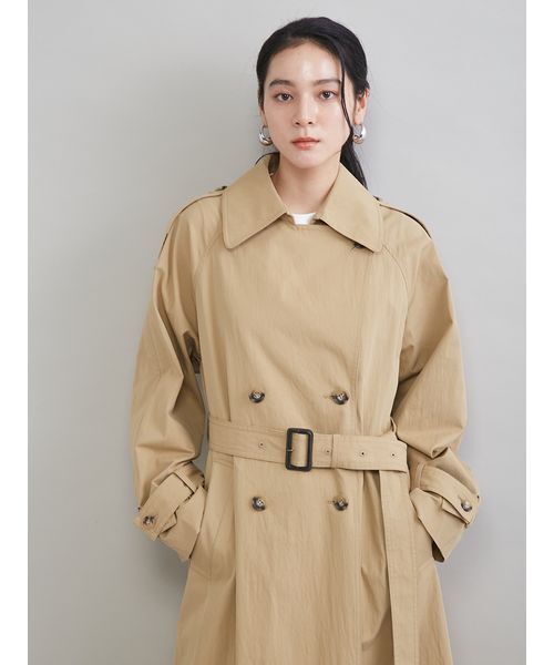 Mila Owen（ミラオーウェン）の「撥水オーバーサイズトレンチコート（トレンチコート・レディース・ライトブルー/マルチ/ベージュ・0/1）」の8枚目の写真