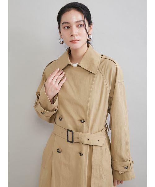 Mila Owen（ミラオーウェン）の「撥水オーバーサイズトレンチコート（トレンチコート・レディース・ライトブルー/マルチ/ベージュ・0/1）」の9枚目の写真