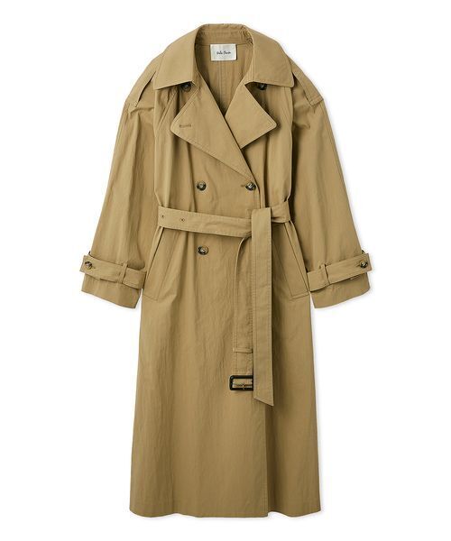 Mila Owen（ミラオーウェン）の「撥水オーバーサイズトレンチコート（トレンチコート・レディース・ライトブルー/マルチ/ベージュ・0/1）」の4枚目の写真