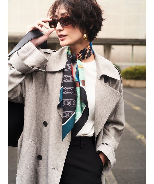 Mila Owen（ミラオーウェン）の「撥水オーバーサイズトレンチコート（トレンチコート・レディース・ライトブルー/マルチ/ベージュ・0/1）」の19枚目の写真